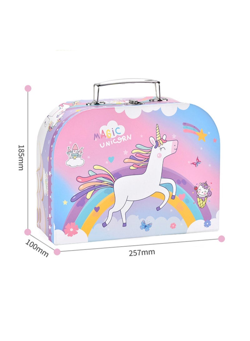 Cute Simulation Afternoon Tea Set Toys Girls Play House Afternoon Tea Set Dessert Cake Coffee Break Portable Gift Box Set Purple Bunny Afternoon Tea, Portable Gift Box (44pcs) - Image 3